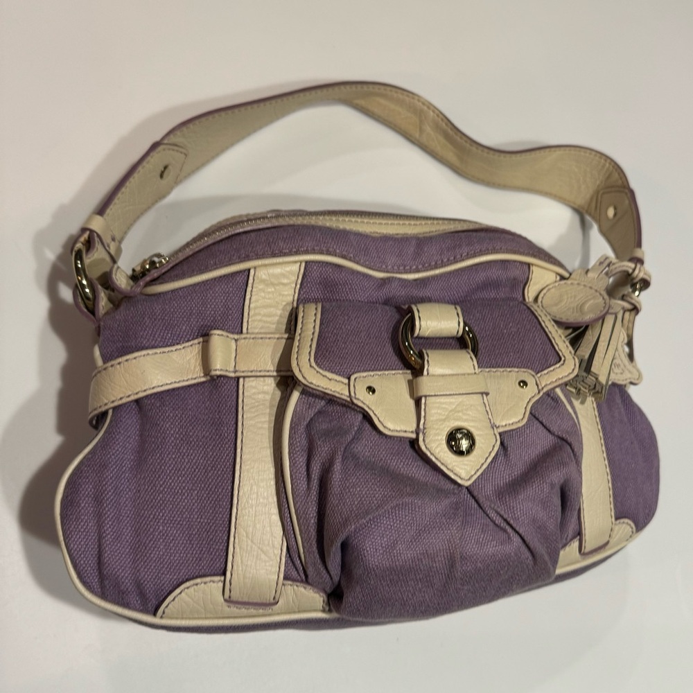 Celine canvas and leather material shoulder bag